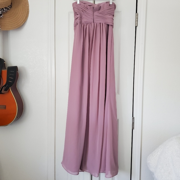 Light pink long bridesmaids gown dress - Picture 2 of 5